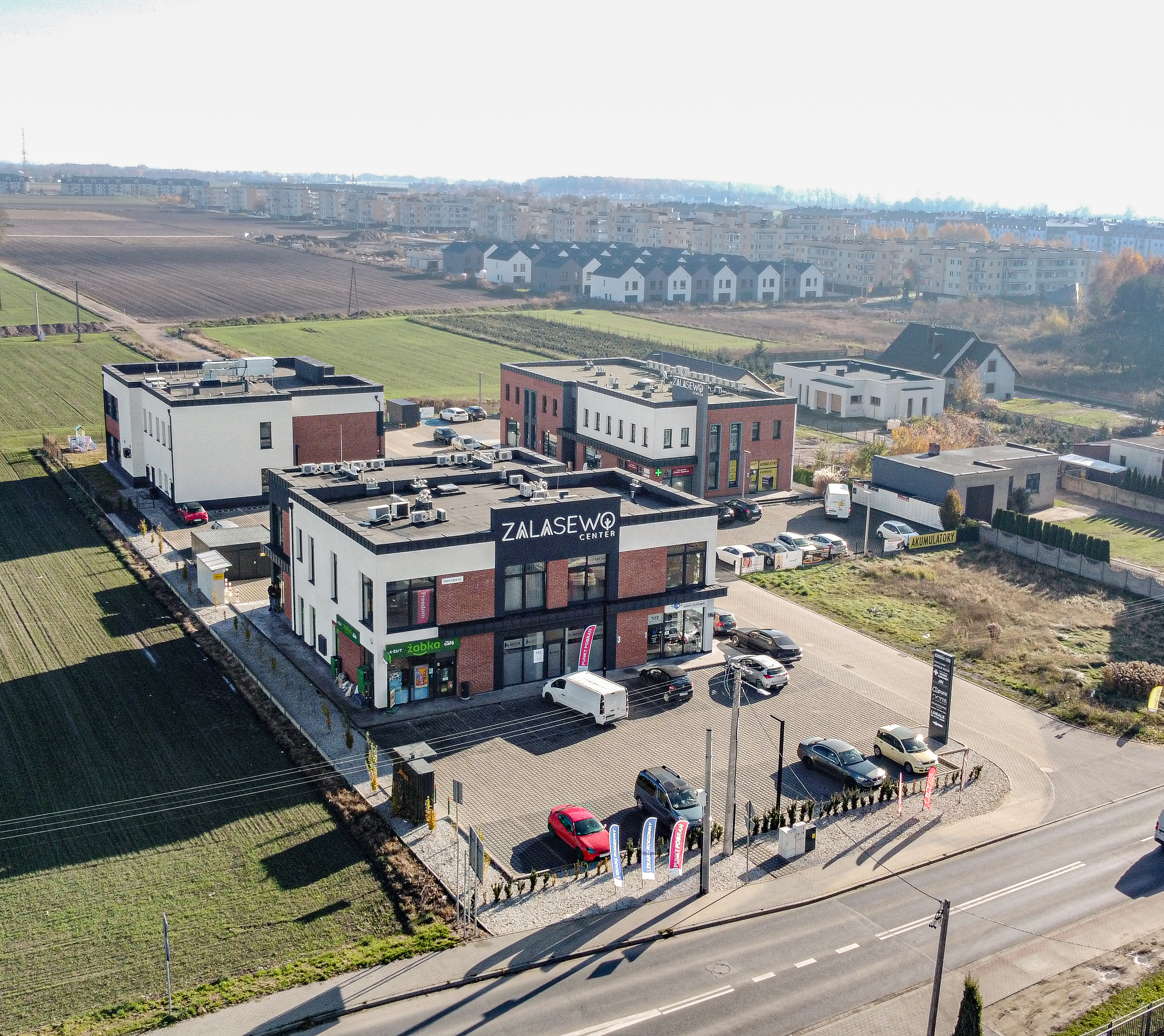 Widok z lotu ptaka na kompleks Zalasewo Center